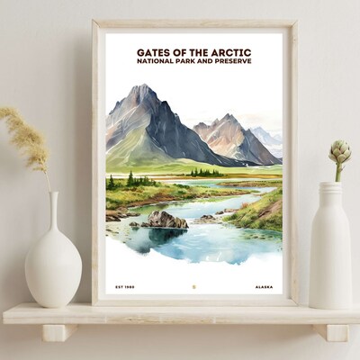 Gates of the Arctic National Park and Preserve Poster, Travel Art, Office Poster, Home Decor | S8 - image6
